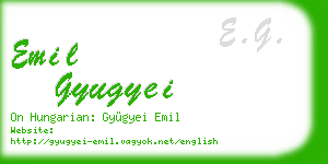 emil gyugyei business card